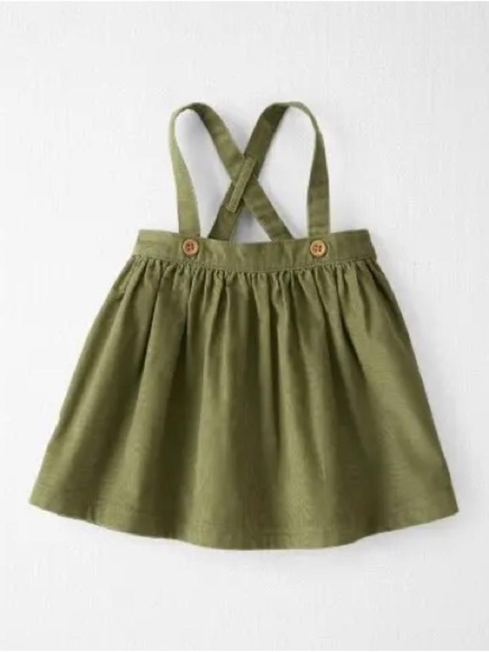 Little Planet - Carters Olive Green Pinafore Skirt with Cross Back Straps